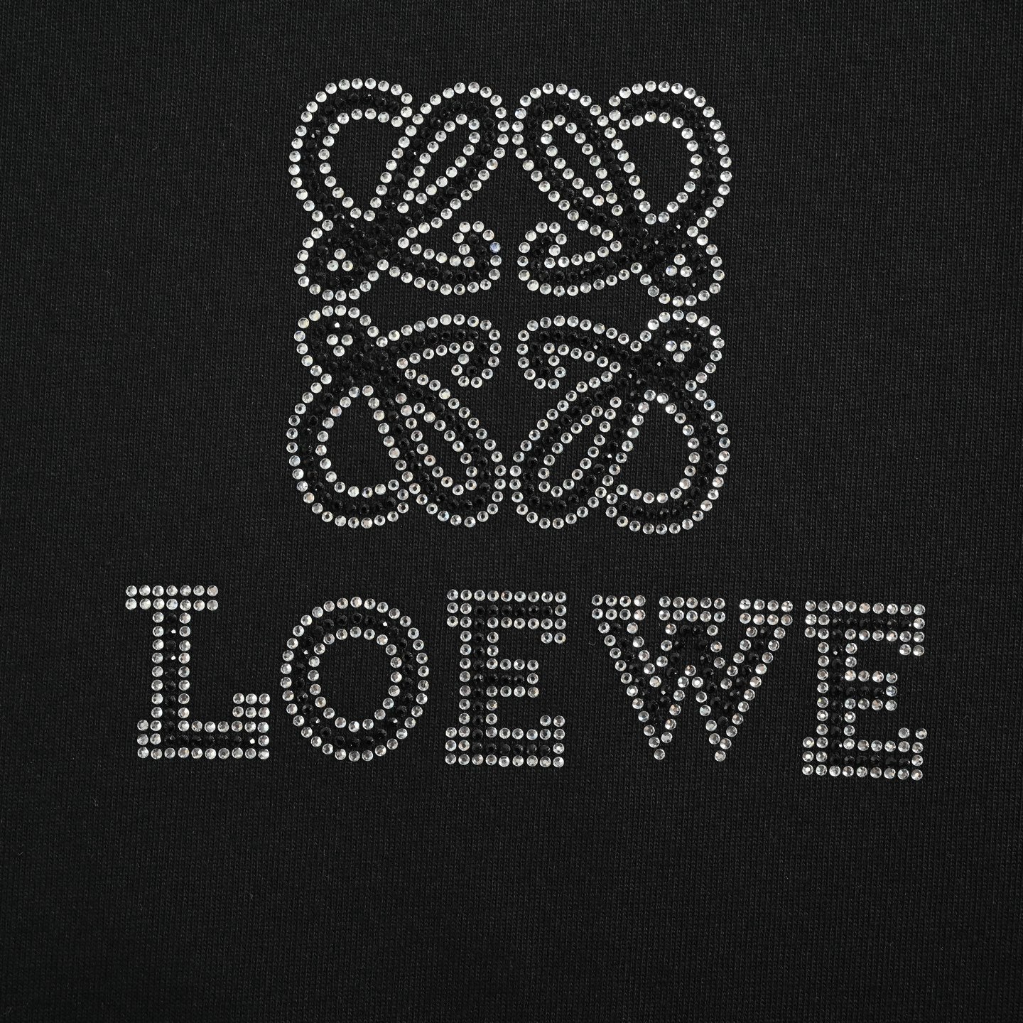 25ss rhinestone clover short sleeved shirt