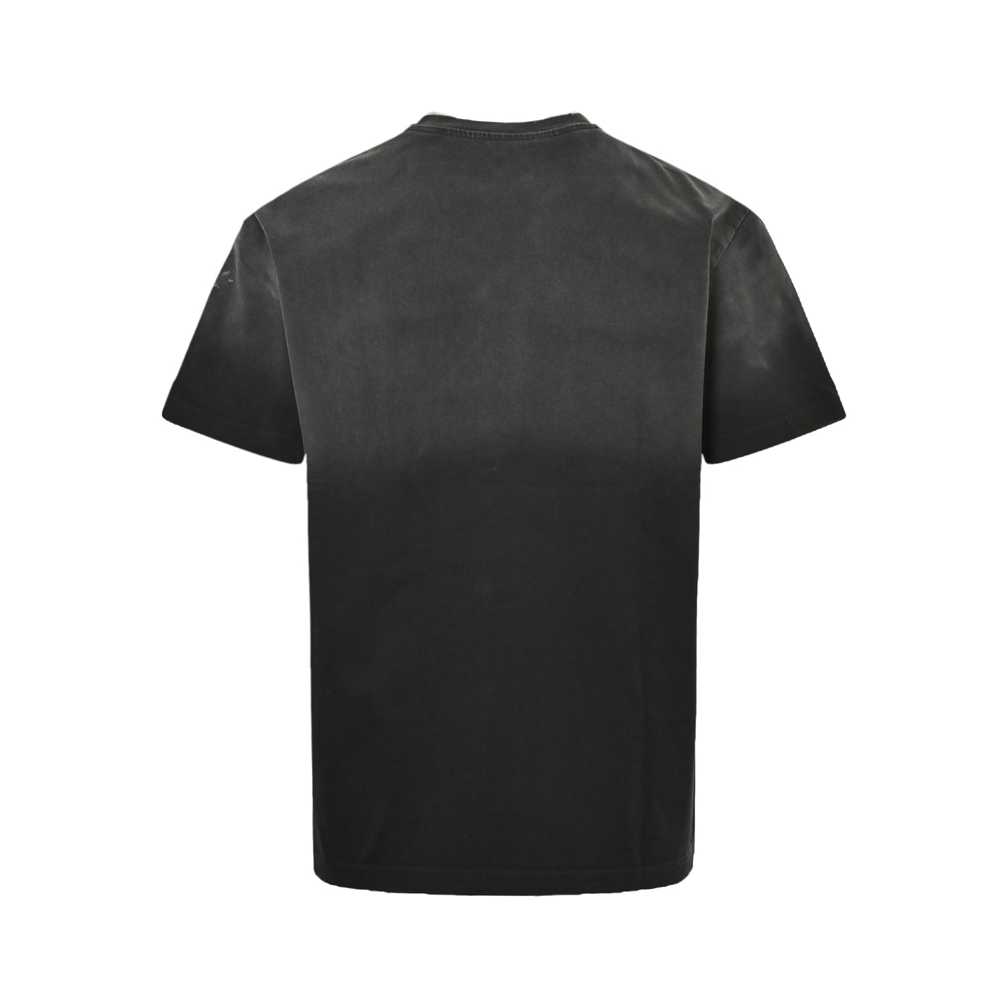g 25 Washed cursive letter printed short sleeved shirt