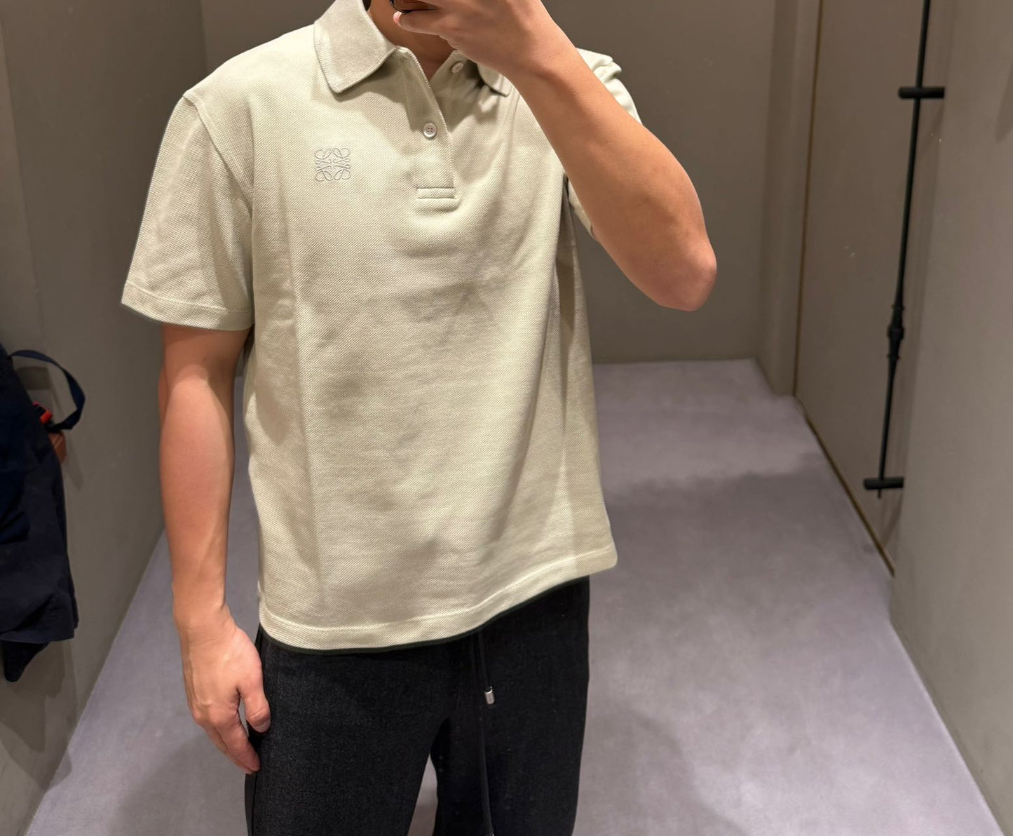 25ss Polo short sleeve with embroidered logo on chest