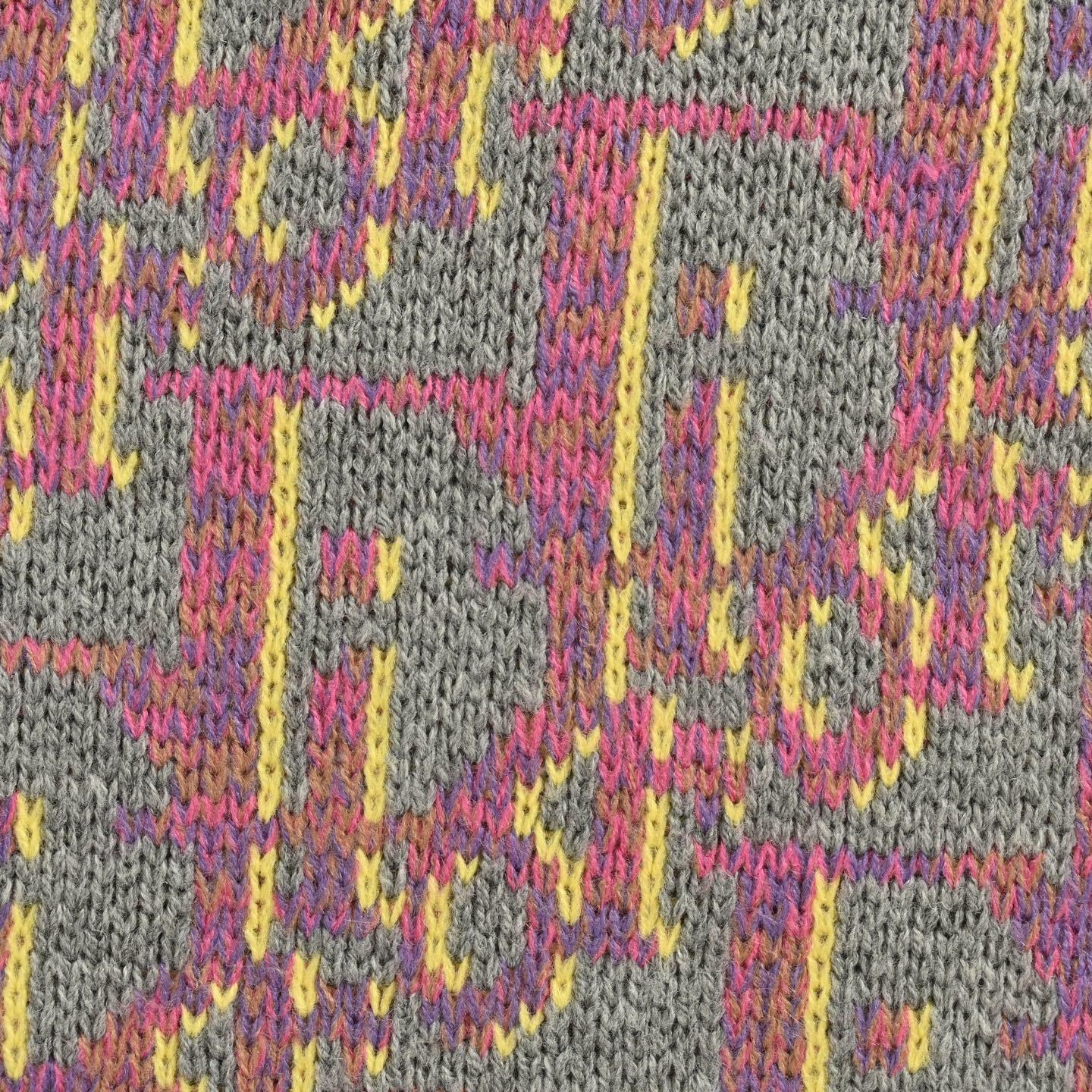 25Fw all-over print monogram jacquard crew neck sweater