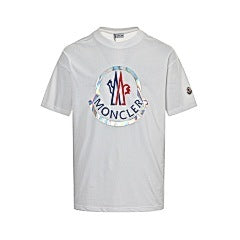 25ss flocked logo laser printed short-sleeved shirt