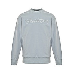 25fw letter embroidered crew neck sweatshirt