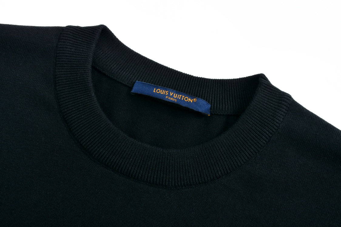 25ss gradient vintage color diamond knitted short sleeved shirt