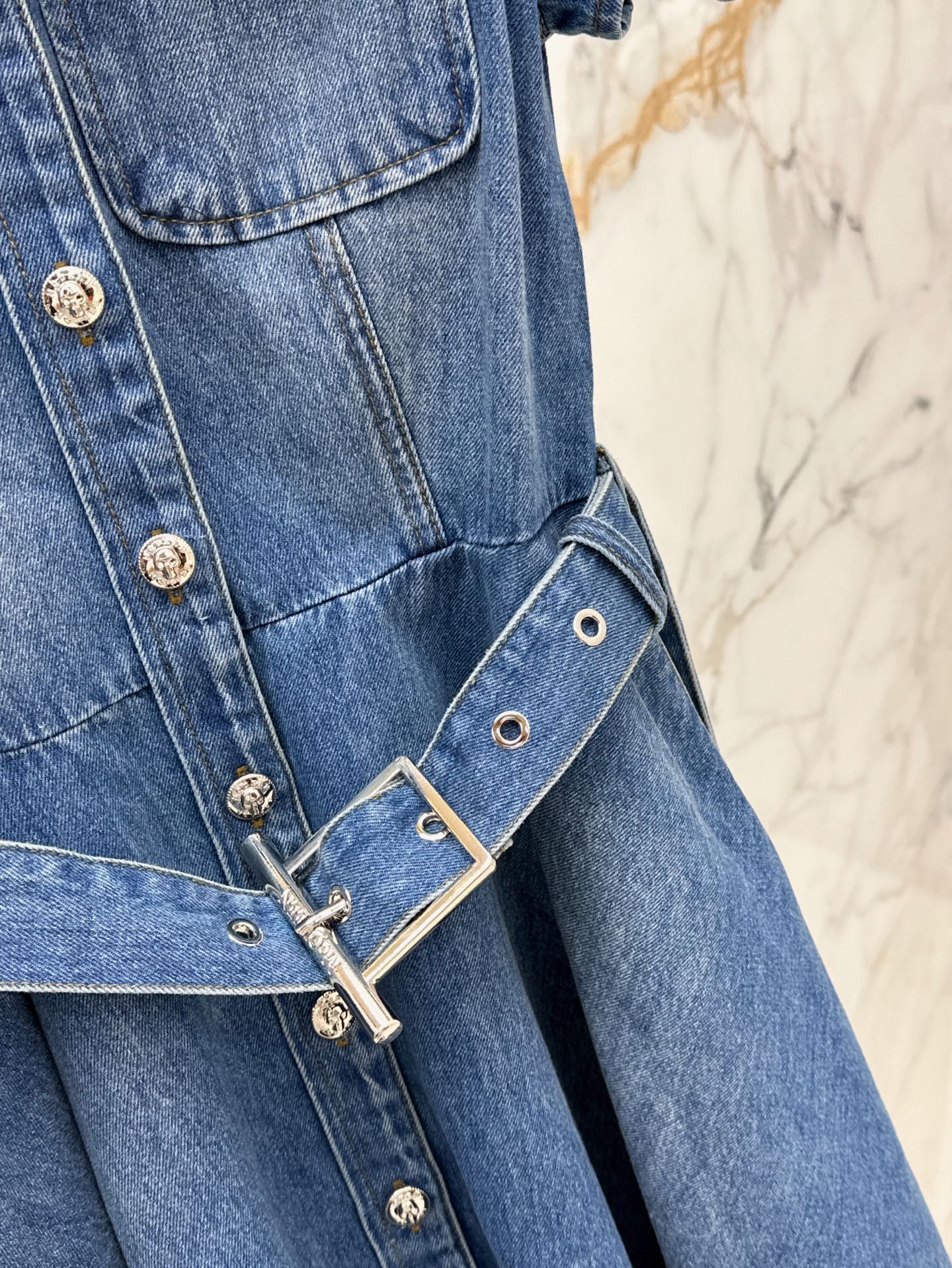 MC 25ss denim shirt dress