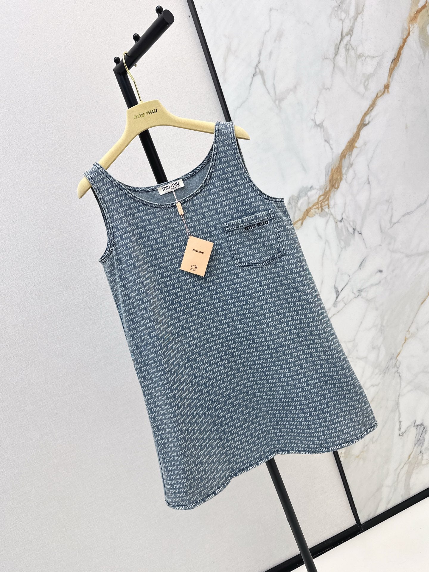 25ss sleeveless denim dress