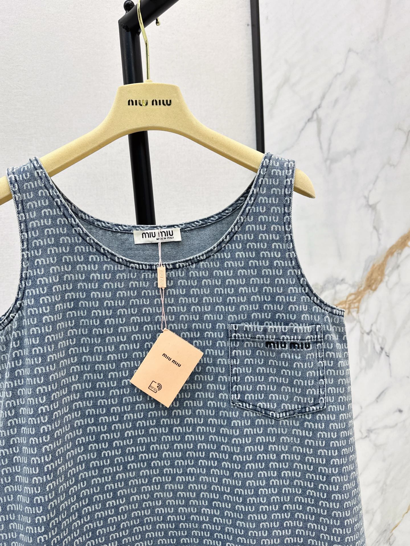 25ss sleeveless denim dress