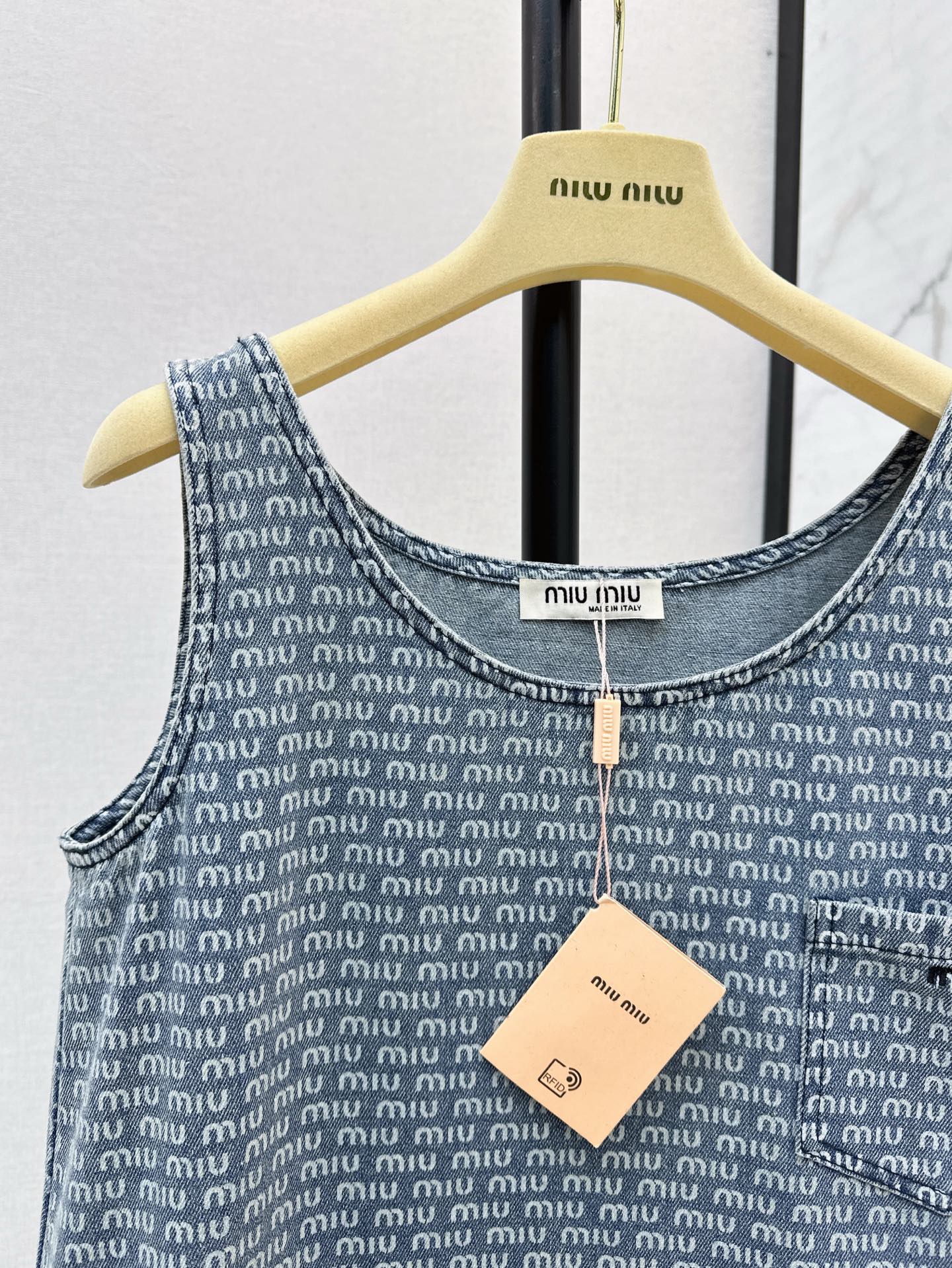 25ss sleeveless denim dress