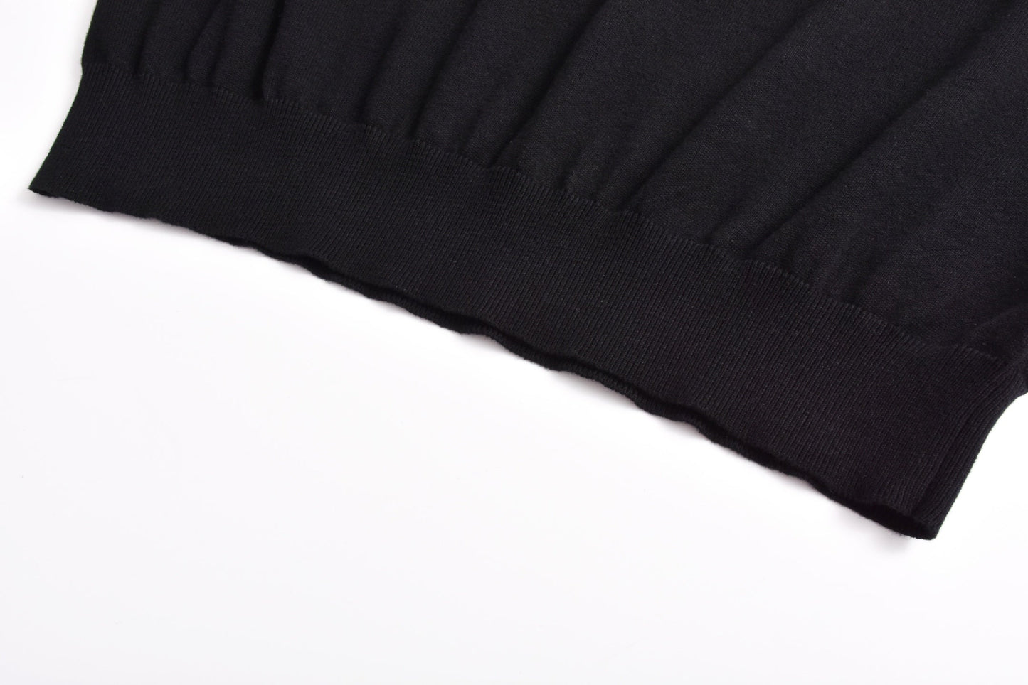 25SS Black and green color blocked jacquard logo knitted polo shirt