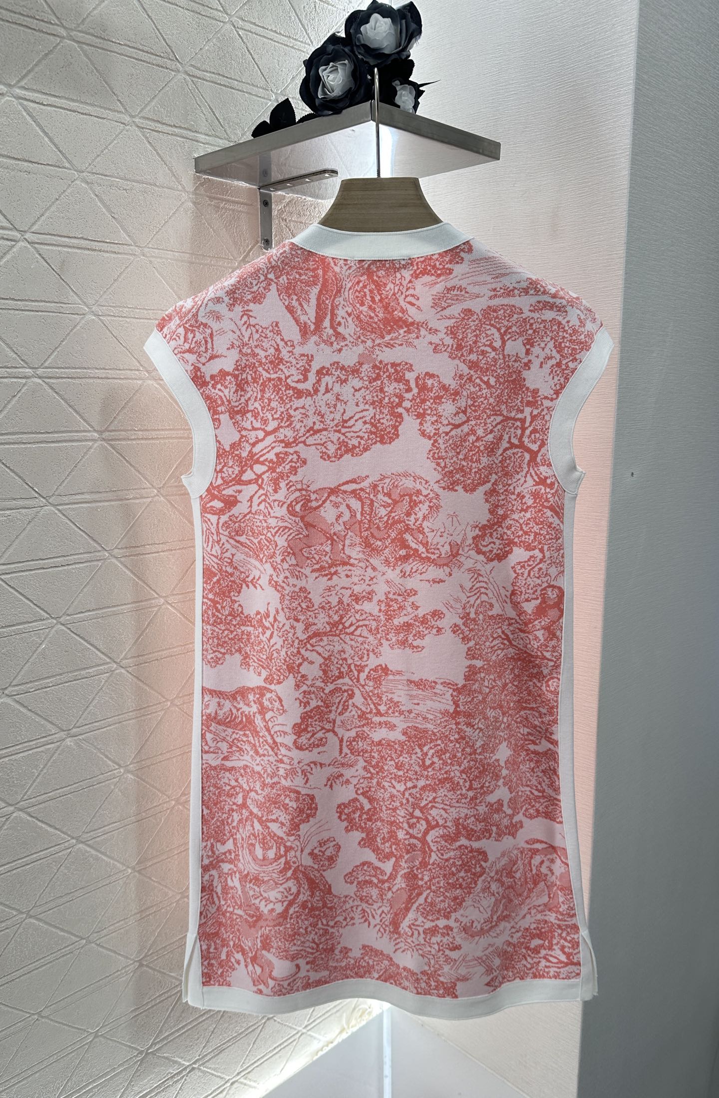 2024 new product Knitted jacquard vest dress