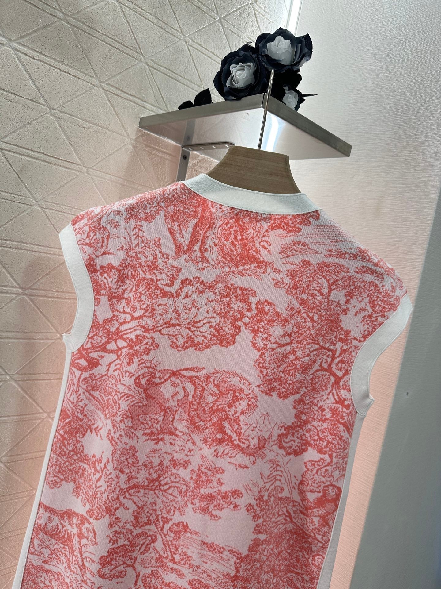 2024 new product Knitted jacquard vest dress