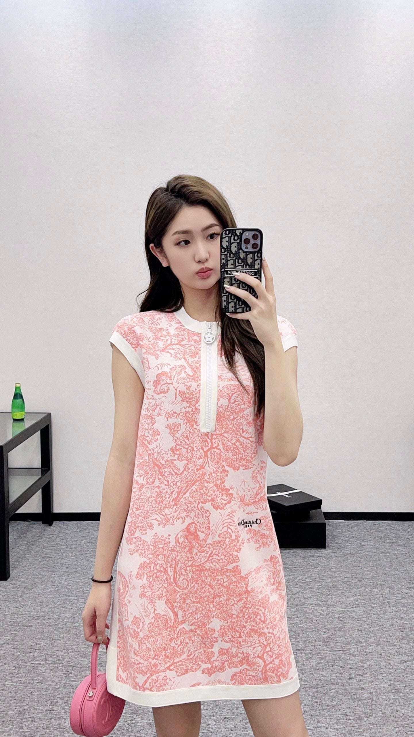 2024 new product Knitted jacquard vest dress