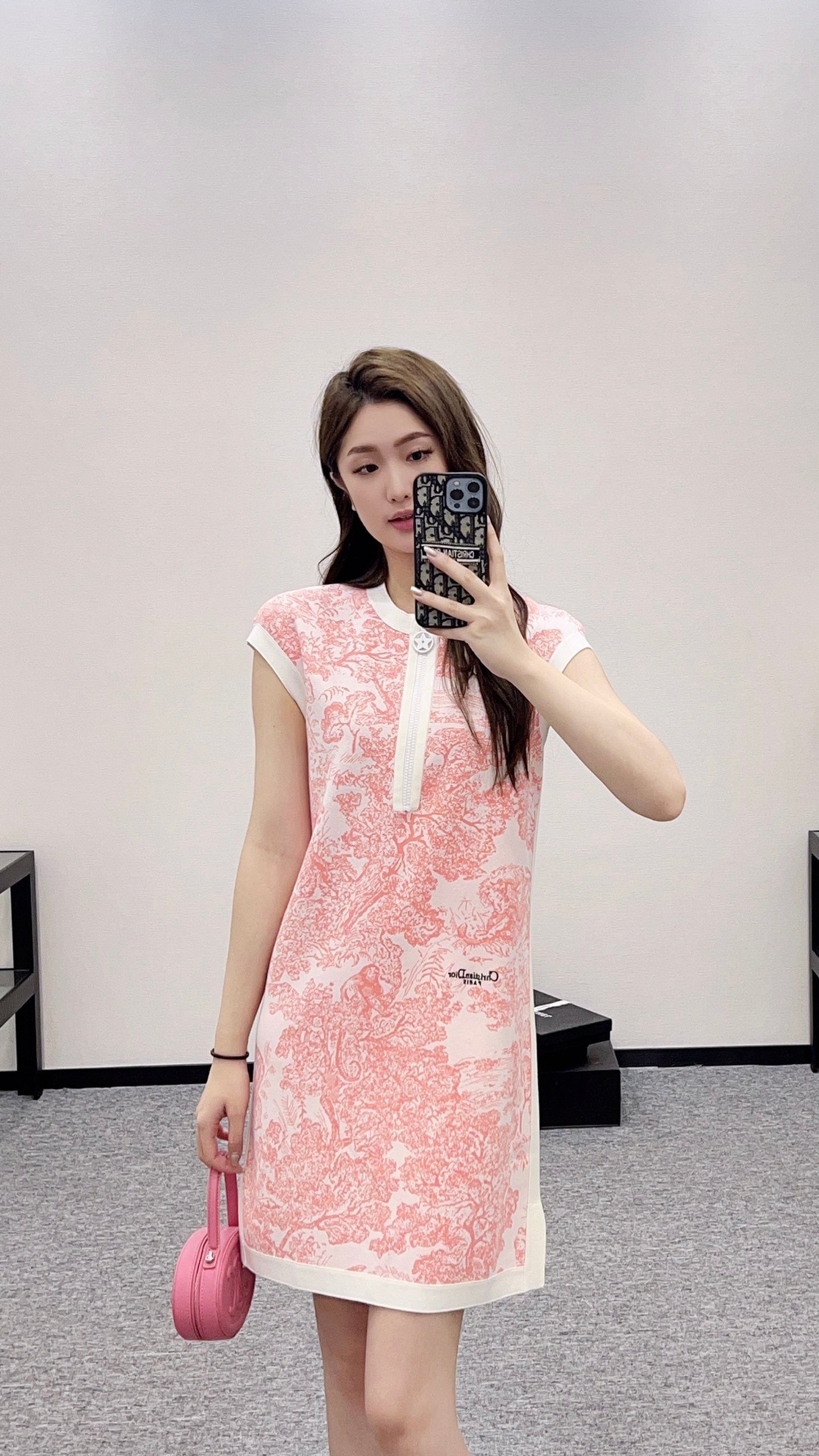2024 new product Knitted jacquard vest dress