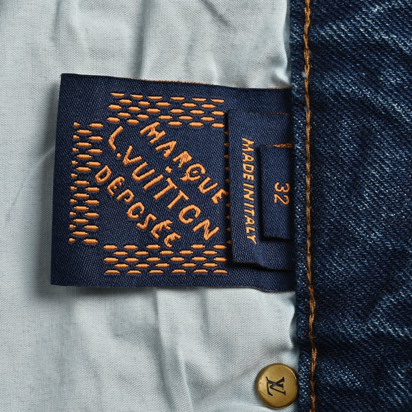 Sun dried faded washed denim jeans