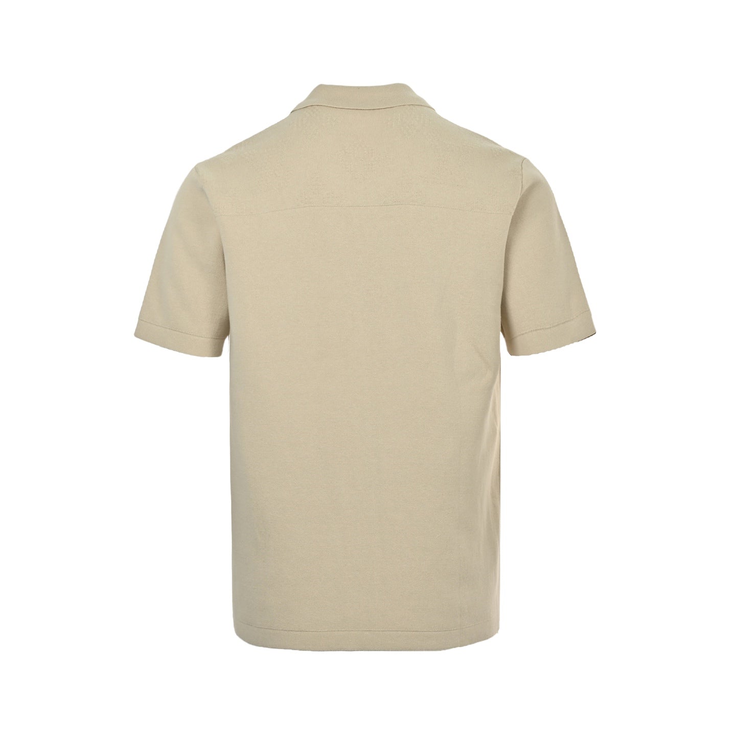 25ss pocket jacquard logo knitted short sleeved shirt