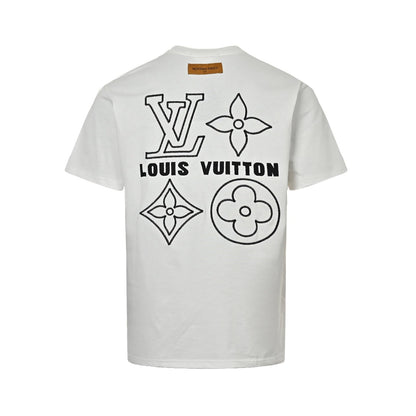 25ss Embroidered monogram logo short sleeves