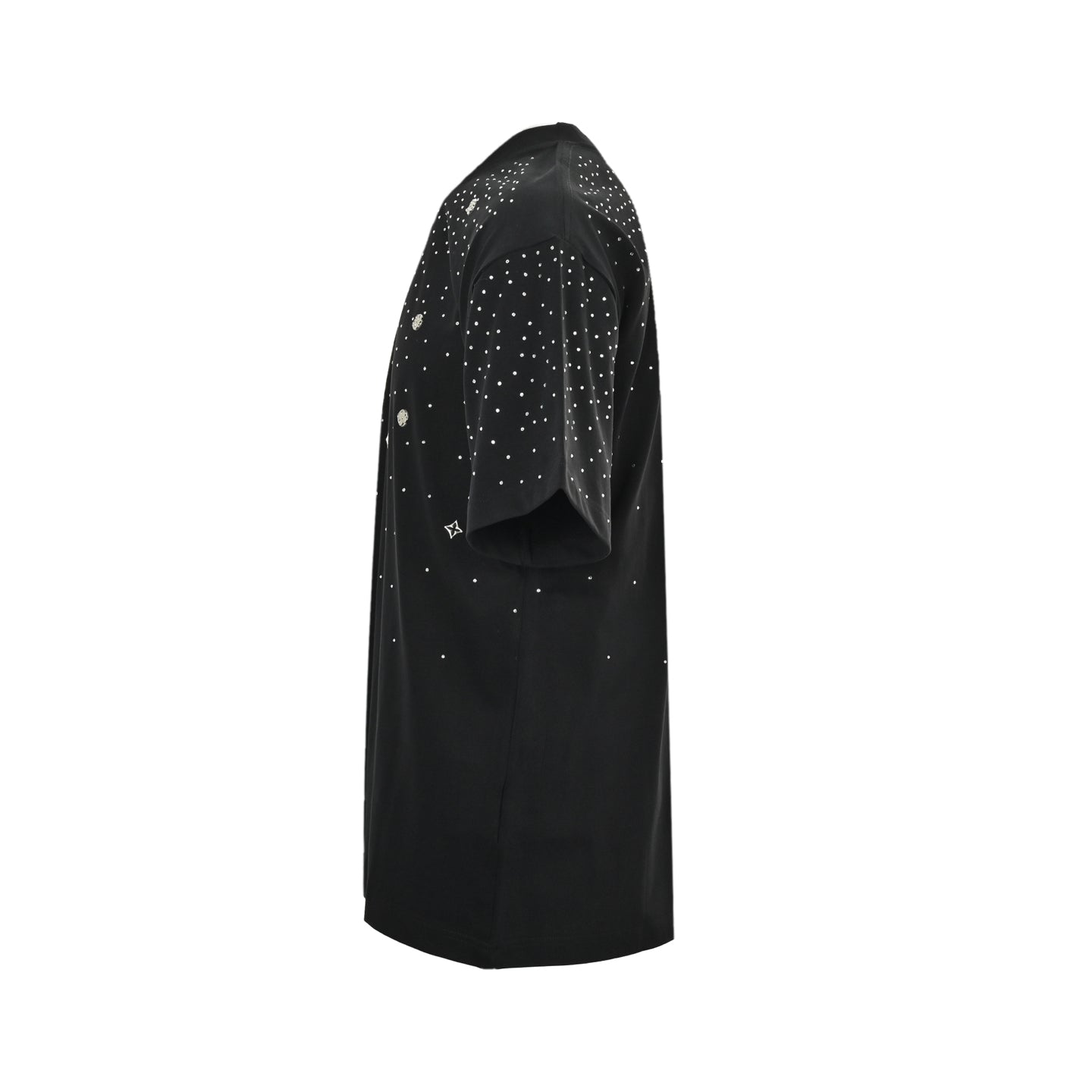 25ss Rivet Logo Starry Sky Hot Diamond Short Sleeve