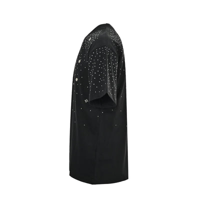 25ss Rivet Logo Starry Sky Hot Diamond Short Sleeve