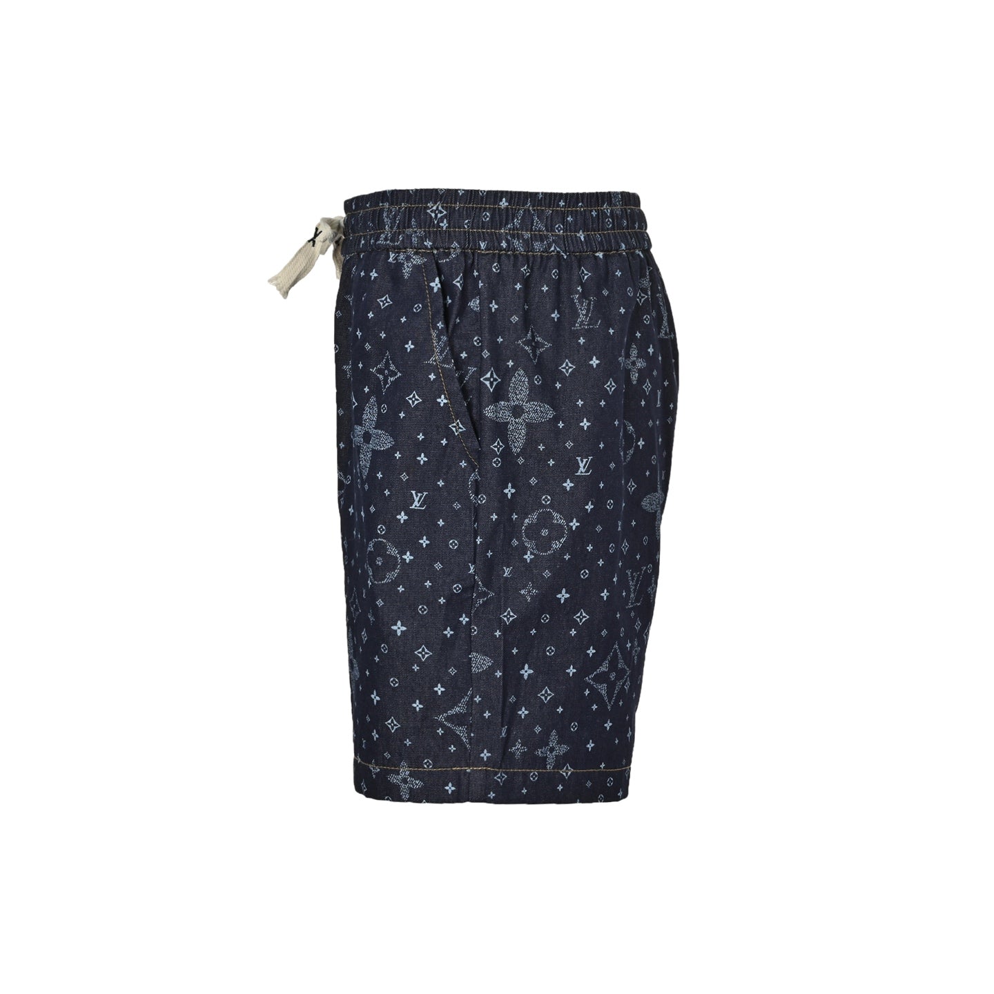 25ss full print vintage denim shorts