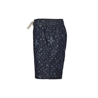 25ss full print vintage denim shorts