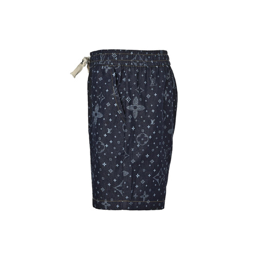 25ss full print vintage denim shorts