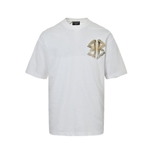 25ss Hand-painted double B print short sleeves