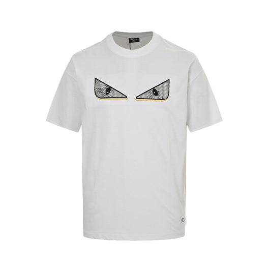 25ss old flower patchwork devil eye embroidered short sleeve