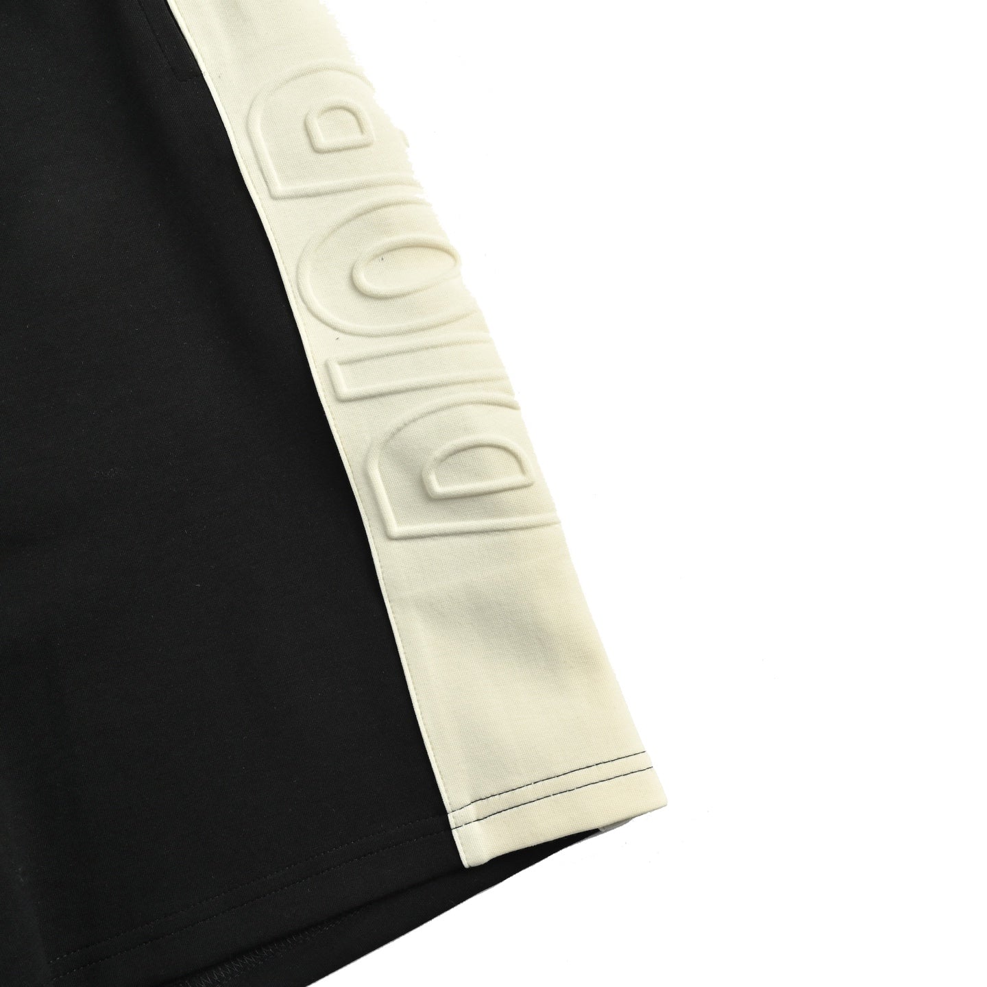 25ss side contrasting color splicing logo embossed shorts
