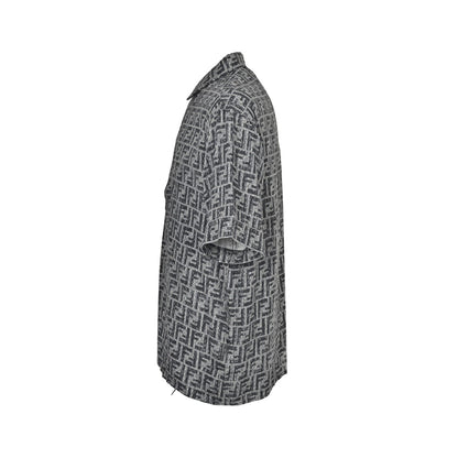 25ss Topstitched FF jacquard short-sleeved shirt