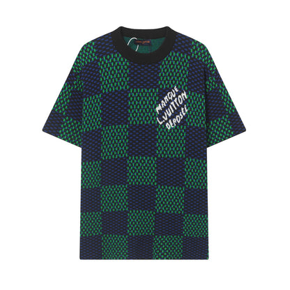 25ss New Chessboard Knitted Tee