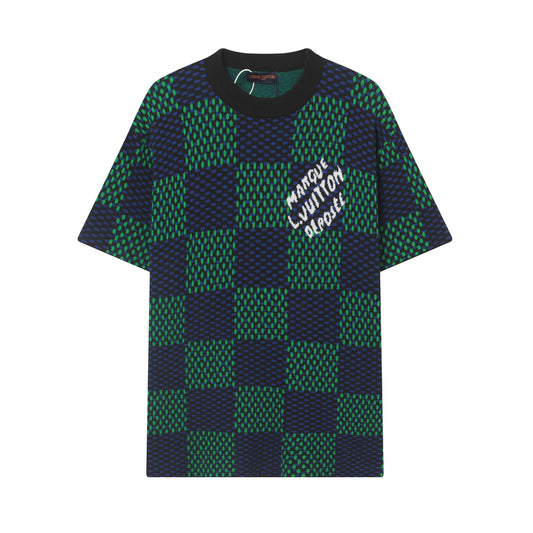 25ss New Chessboard Knitted Tee