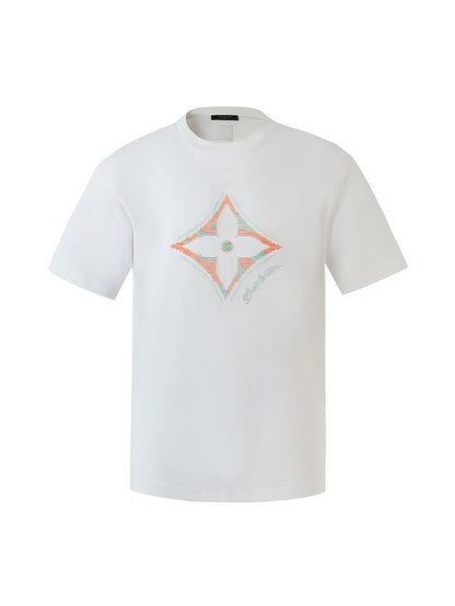 25ss Drop print round neck short sleeved T-shirt
