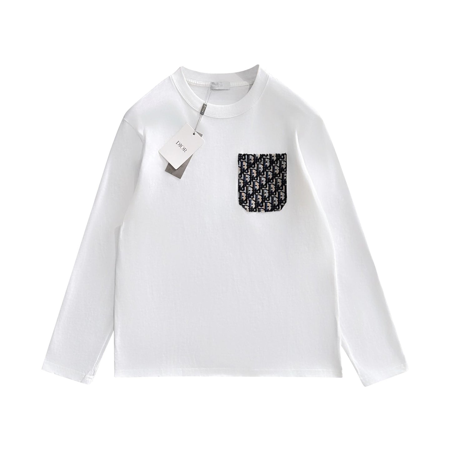 25 long-sleeved patch logo T-shirt