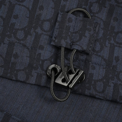 Navy jacquard lapel denim shirt jacket
