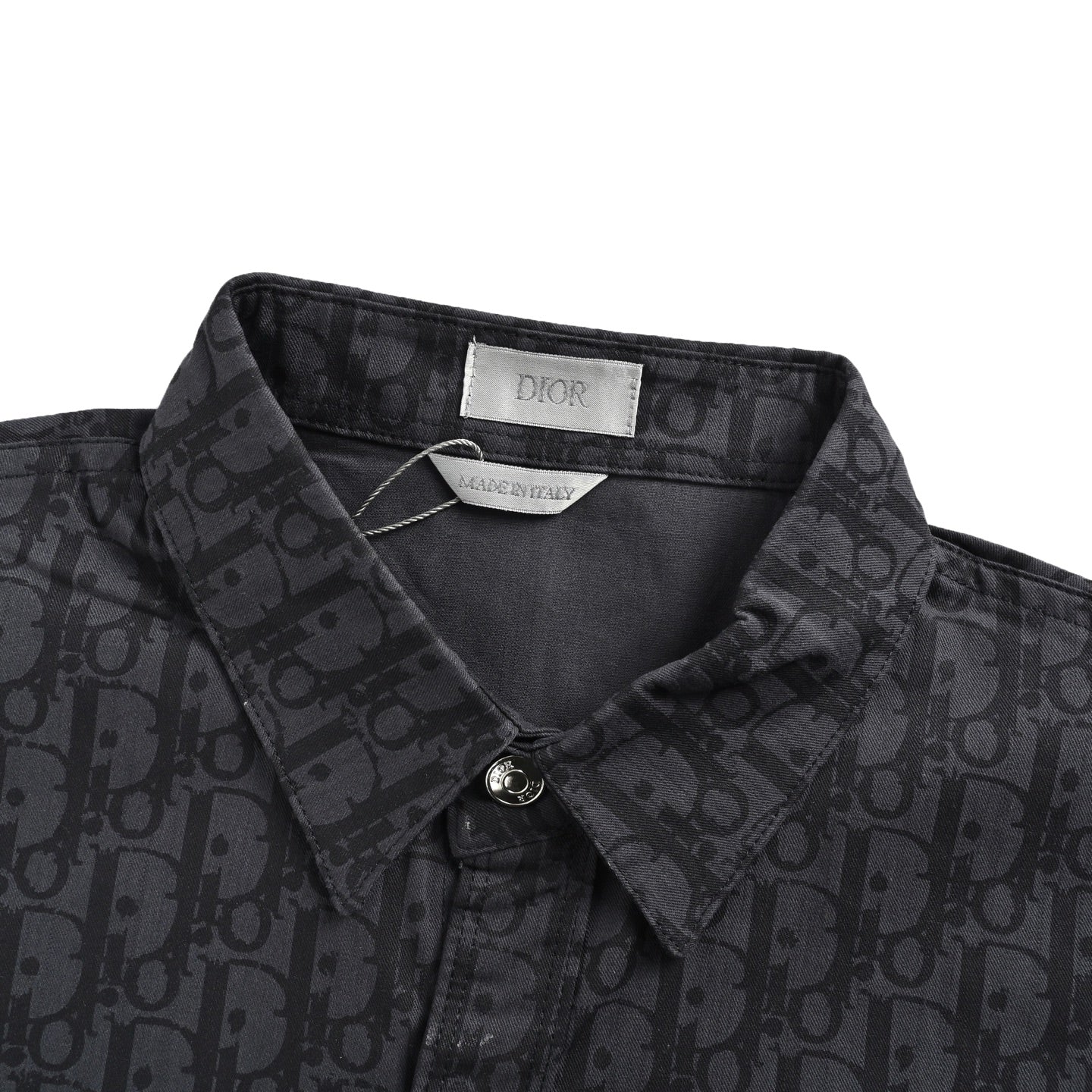 25ss full print vintage denim short sleeved shirt