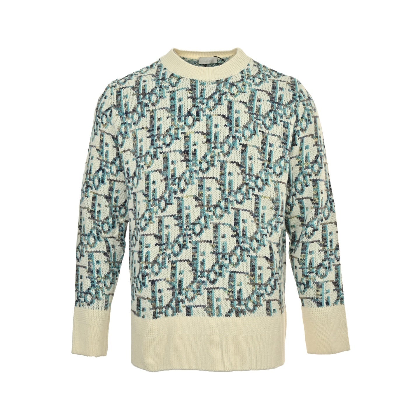 25Fw all-over print monogram jacquard sweater