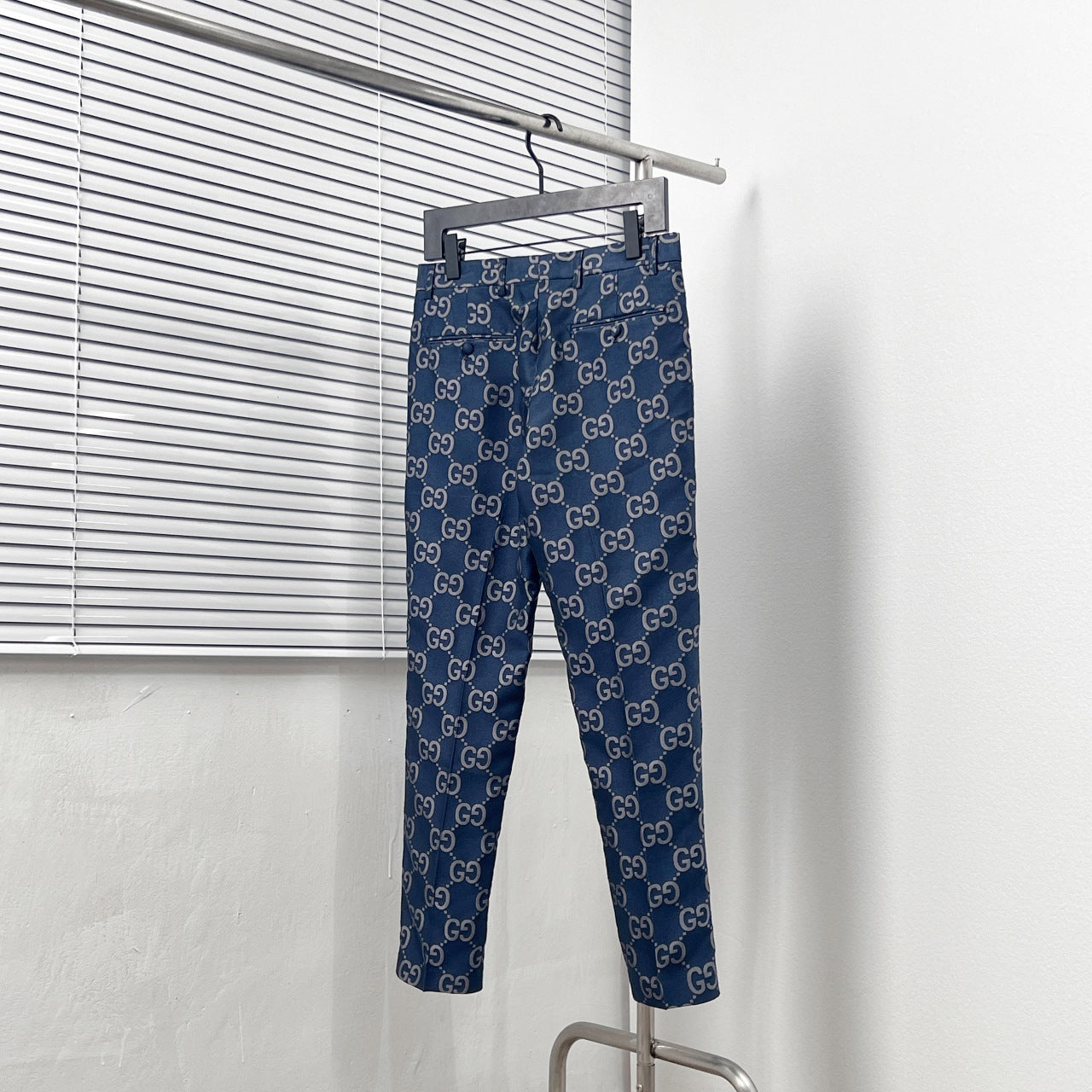 cotton jacquard trousers