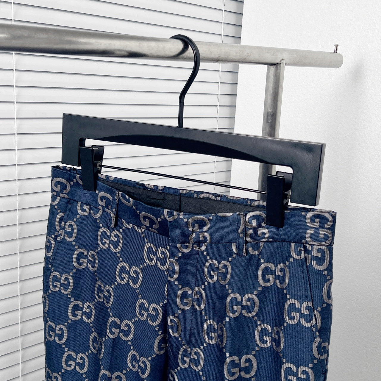cotton jacquard trousers
