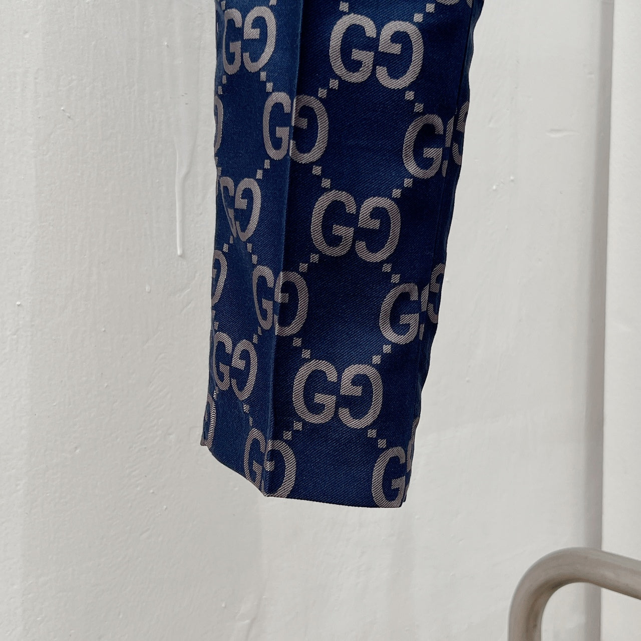 cotton jacquard trousers
