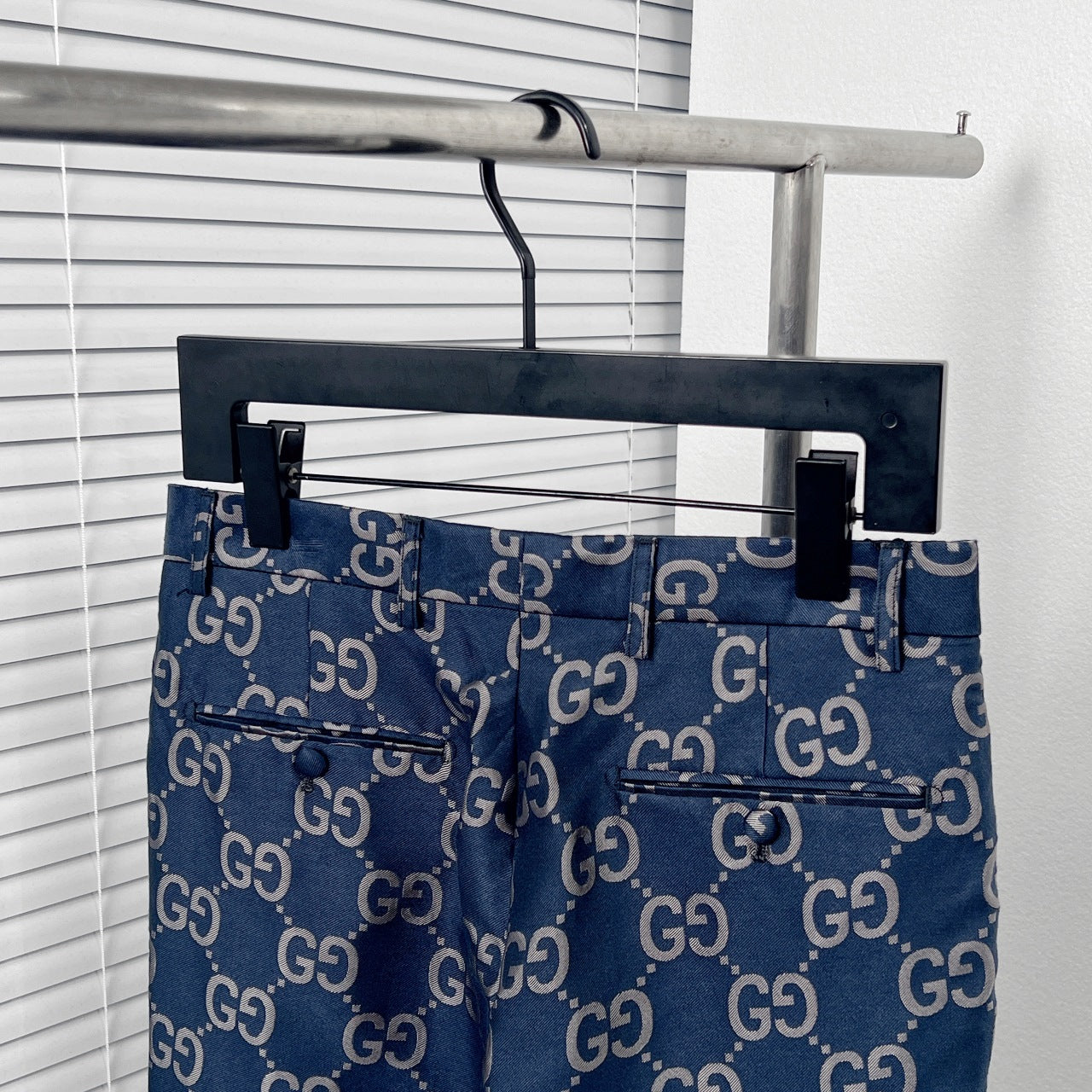cotton jacquard trousers