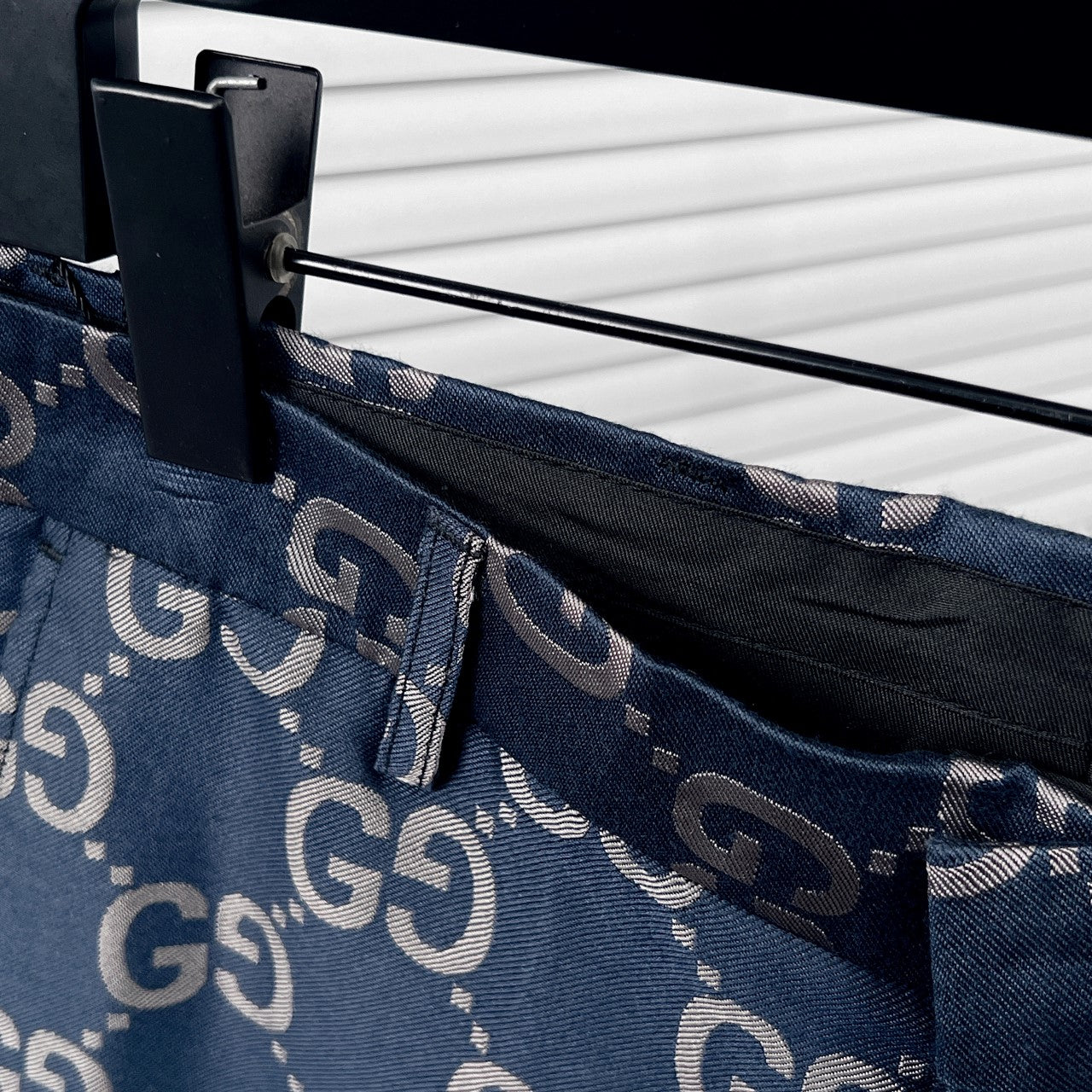 cotton jacquard trousers