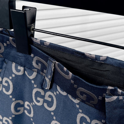 cotton jacquard trousers
