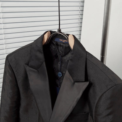 All-over Thistles jacquard textured suit