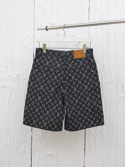 25ss Heavy duty washed denim shorts