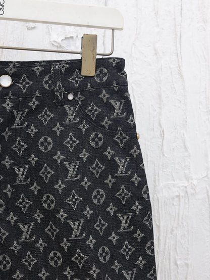 25ss Heavy duty washed denim shorts
