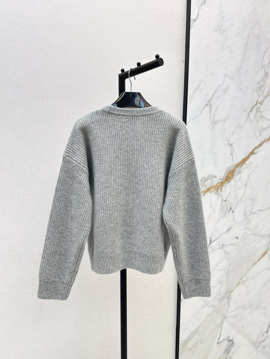 3D towel embroidered sweater