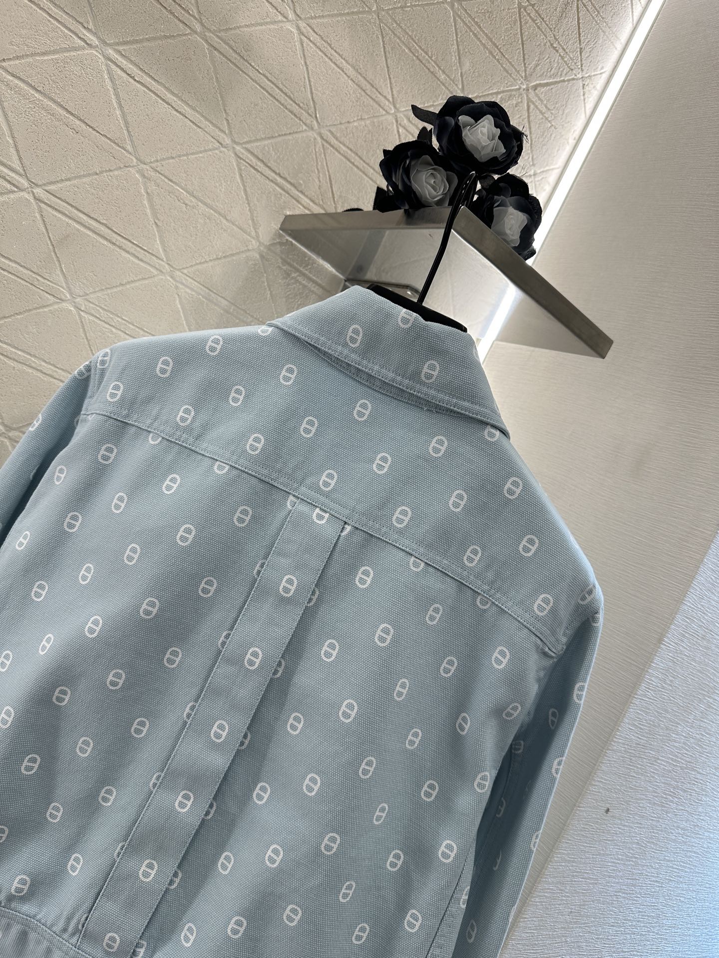 Printed denim jacket