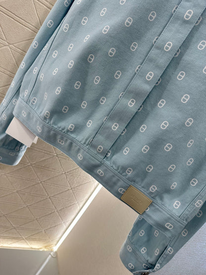 Printed denim jacket
