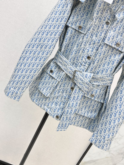 Hooded mid-length jacket