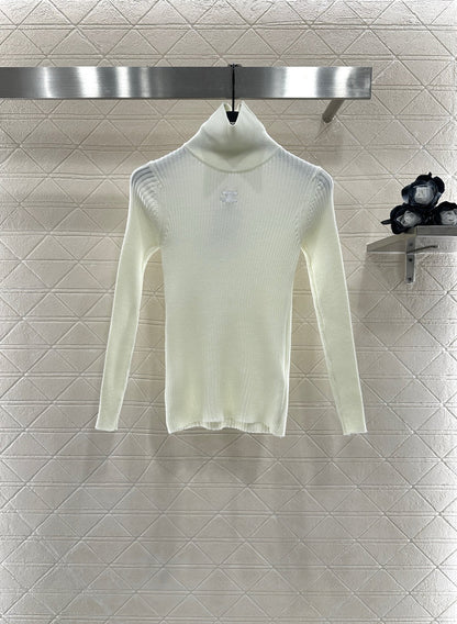 25fw Slim fit high neck base shirt