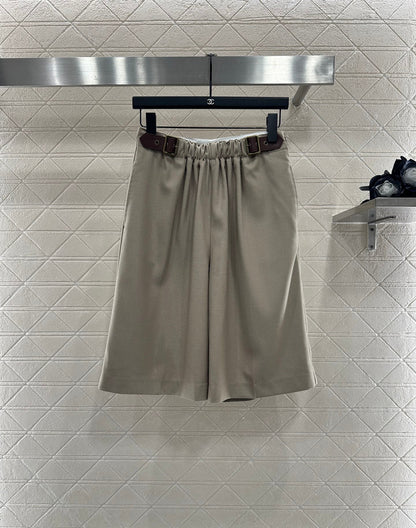 25fw Elastic pleated shorts